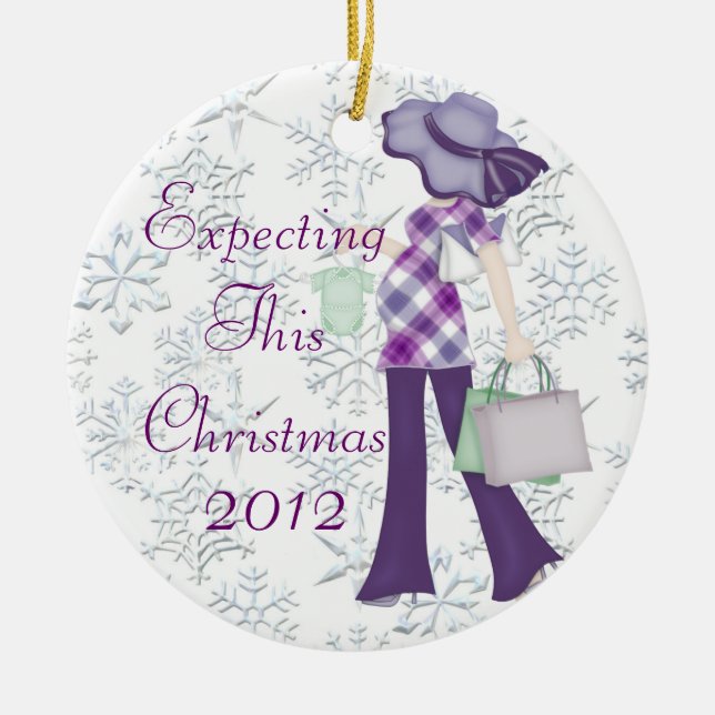 Expecting This Christmas Ornament (Front)
