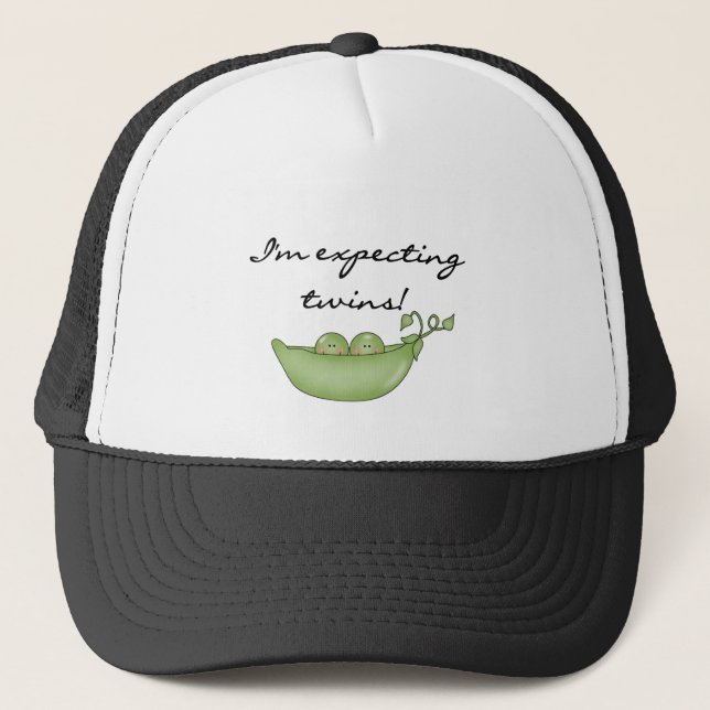 Expecting Twins - Peas in a Pod Trucker Hat (Front)