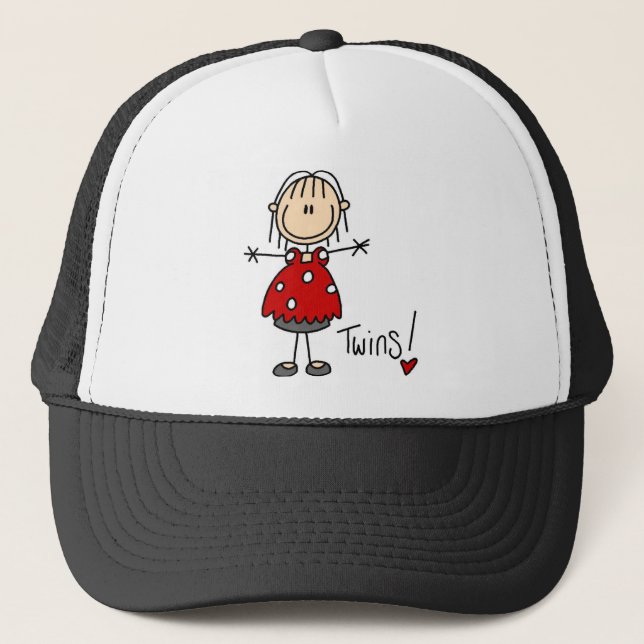 Expecting Twins Stick Figure Hat (Front)