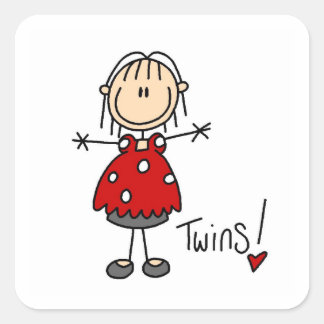 Expecting Twins T-shirts and Gifts Square Sticker