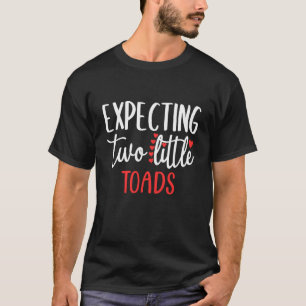 Expecting Two Little Toads Pregnancy Twins T-Shirt