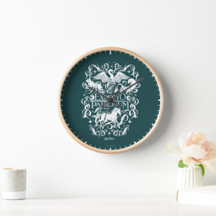 Expecto Patronum Filigree Graphic Clock
