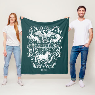Expecto Patronum Filigree Graphic Fleece Blanket