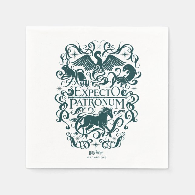 Expecto Patronum Filigree Graphic Napkin (Front)