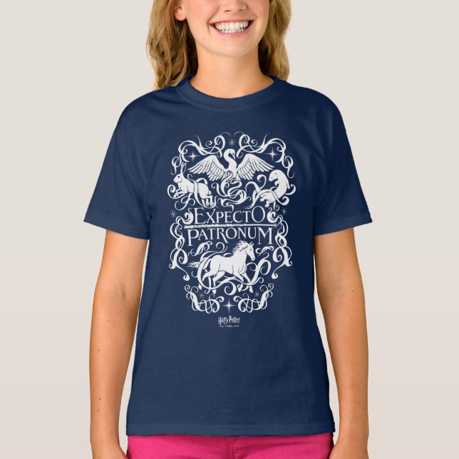 Expecto Patronum Filigree Graphic T-Shirt (Front)
