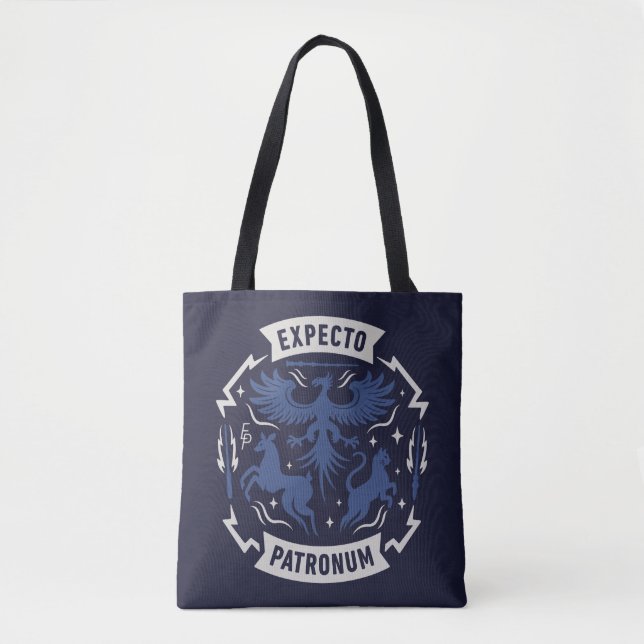 Expecto Patronum Vintage Silhouette Graphic Tote Bag (Front)