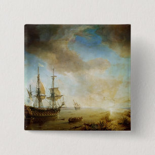 Expedition of Robert Cavelier de La Salle 15 Cm Square Badge