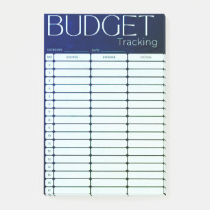 Expense Budget Tracking Post it notes