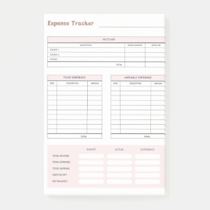 Expense Tracker Post-It Notes