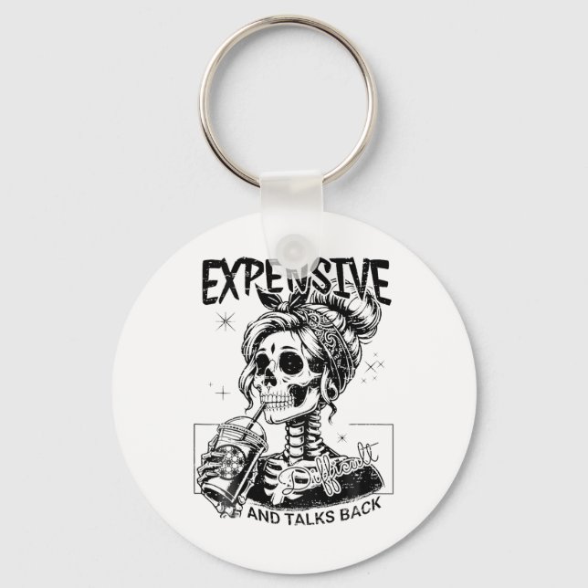 Expensive Difficult And Talks Back Mothers Day Ske Key Ring (Front)