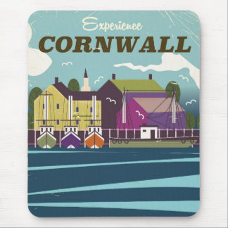 Experience Cornwall vintage travel poster Mouse Pad