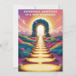 Experience Greetings in a New Dimension - Surreal Invitation