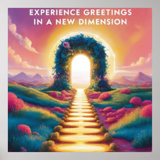 Experience Greetings in a New Dimension - Surreal  Poster