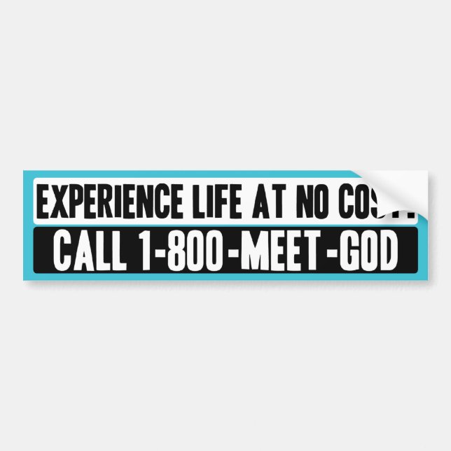 Experience Life Bumper Sticker (Front)