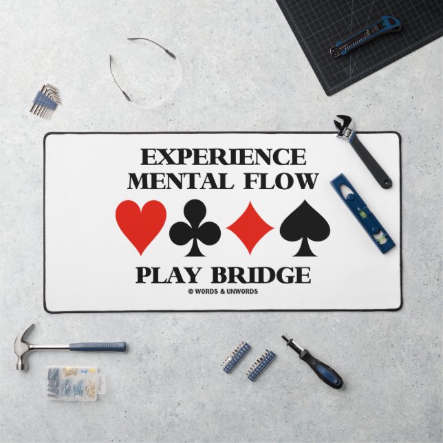 Experience Mental Flow Play Bridge 4 Card Suits Desk Mat (Workstation)