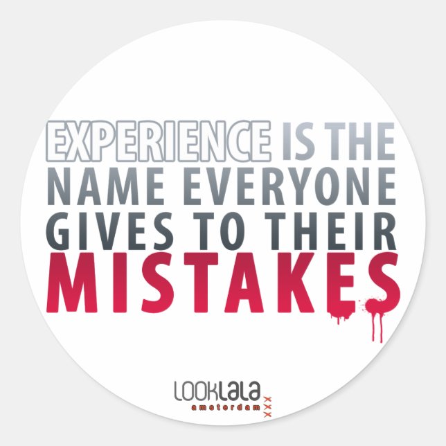 Experience Mistakes Sticker (Front)