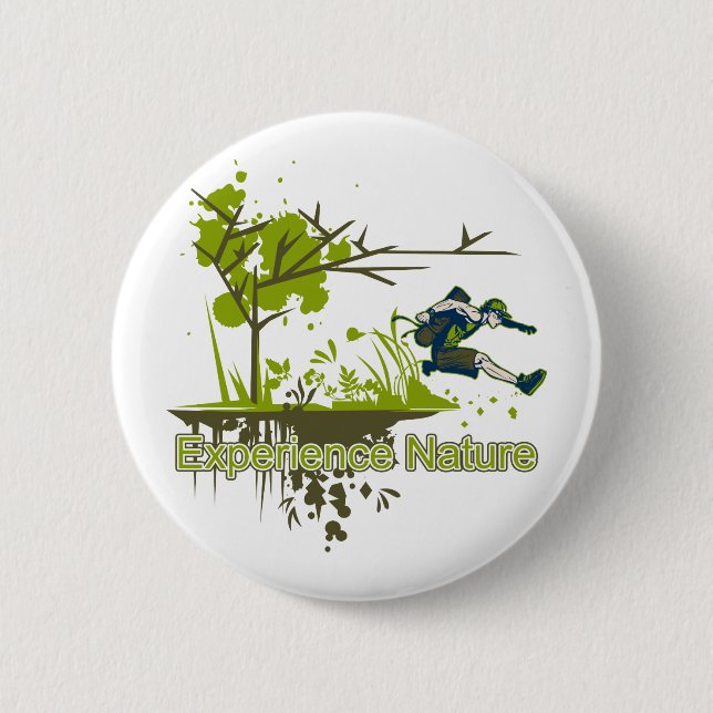 Experience Nature 6 Cm Round Badge (Front)