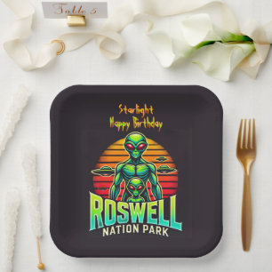 Experience Roswell’s Cosmic Adventure Park! Paper Plate