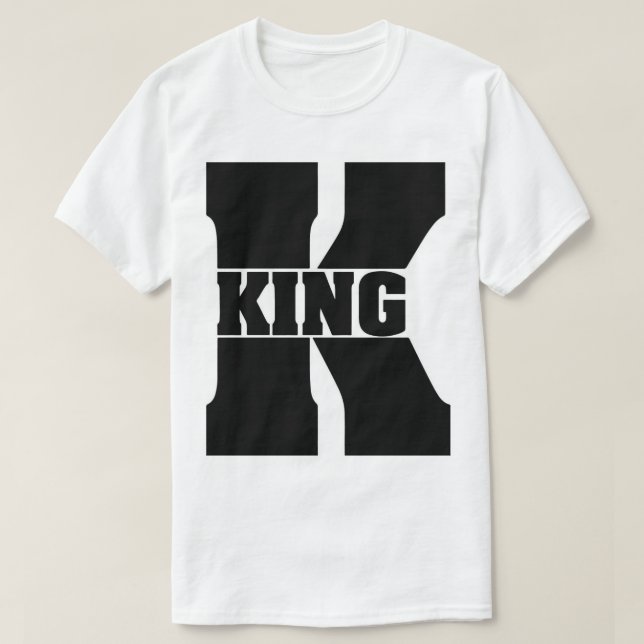 Experience Royalty in Every Stitch - King White  T-Shirt (Design Front)