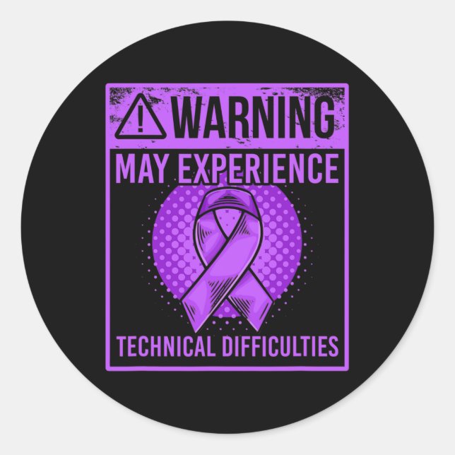 Experience Technical Epilepsy Survivor Epilepsy Aw Classic Round Sticker (Front)