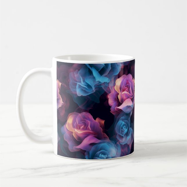 Experience the Allure of the Vapour Art Rose Coffe Coffee Mug (Left)