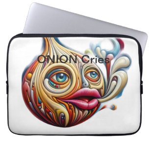 🎨 Experience the Emotional Journey of an ONION. Laptop Sleeve