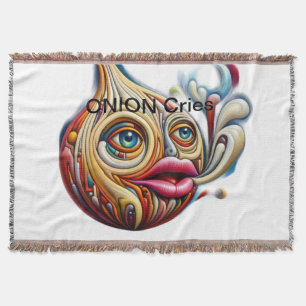 🎨 Experience the Emotional Journey of an ONION. Throw Blanket