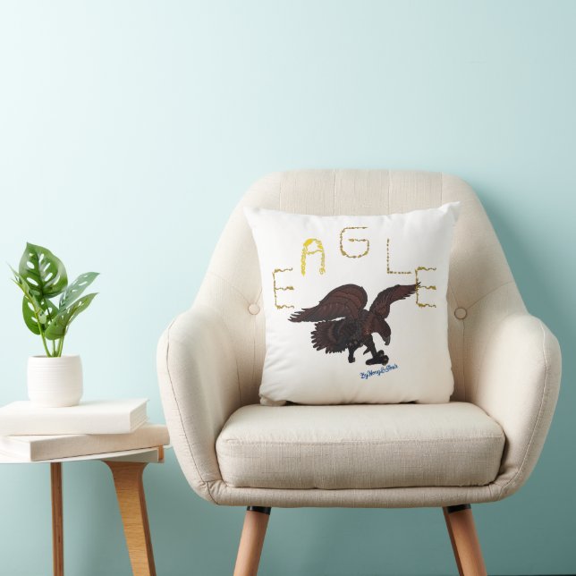 Experience the Serenity with Eagle Pillow. Cushion (Chair)