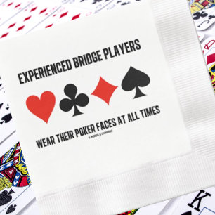Experienced Bridge Players Wear Their Poker Faces Napkin