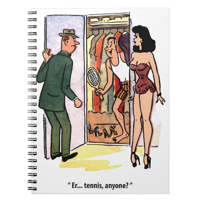 Experienced Tennis Player, Funny Notebook (Front)