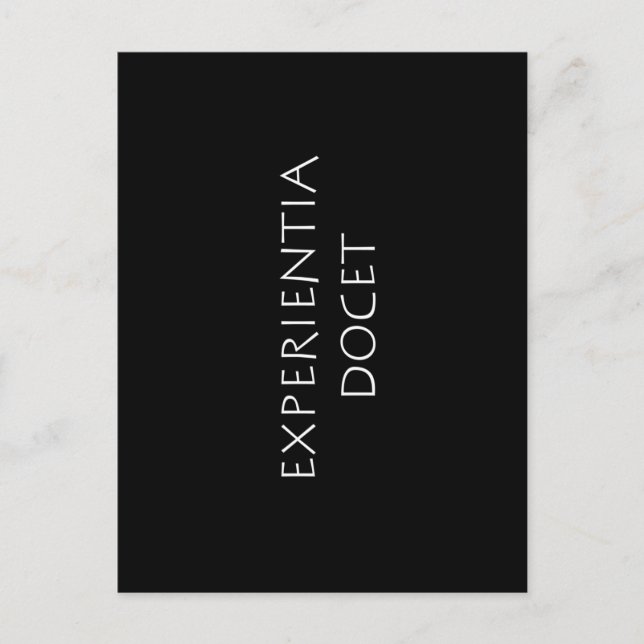 Experientia docet postcard (Front)