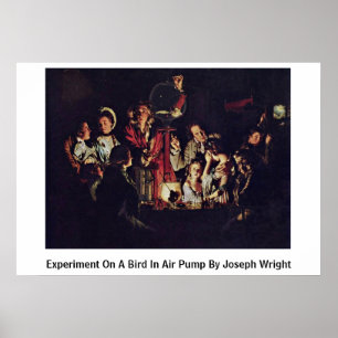 Experiment On A Bird In Air Pump By Joseph Wright Poster