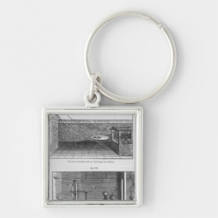 Experiment on frogs by Louis Galvani Key Ring