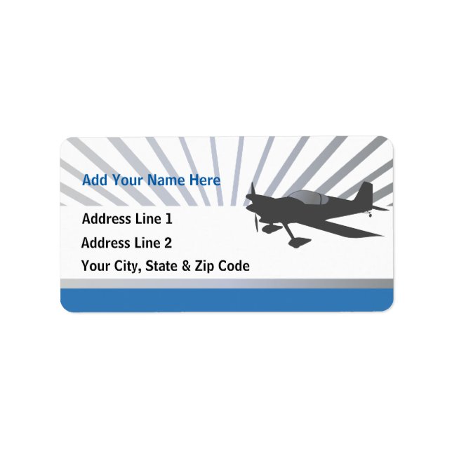 Experimental Aircraft Label (Front)