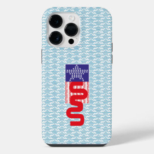 EXPERIMENTAL LOVE USA FLAG STARS BY MASANSER iPhone 14 PRO MAX CASE