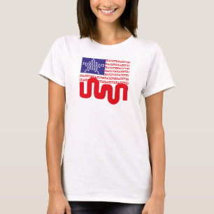 EXPERIMENTAL LOVE USA FLAG STARS BY MASANSER T-Shirt