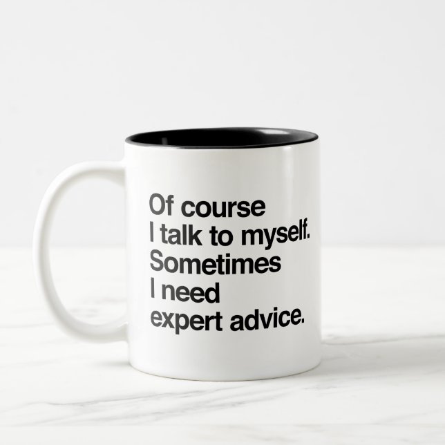 Expert Advice Two-Tone Coffee Mug (Left)