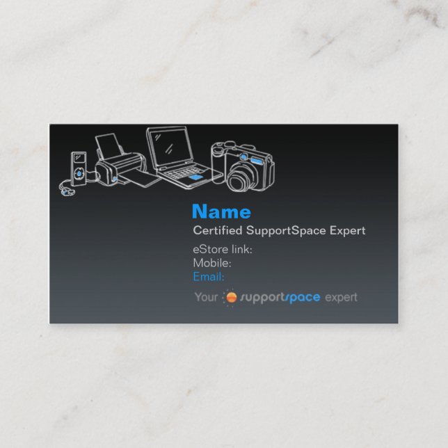 Expert Biz Card (Black) (Front)