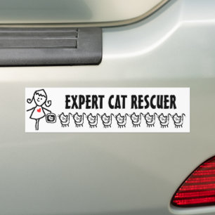 Expert Cat Rescuer Bumper Sticker