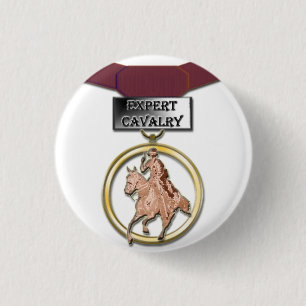 Expert Cavalry medal button