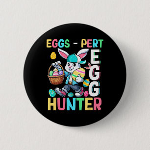 Expert Egg Funny Joke Hunter Easter Bunny Hunting 6 Cm Round Badge