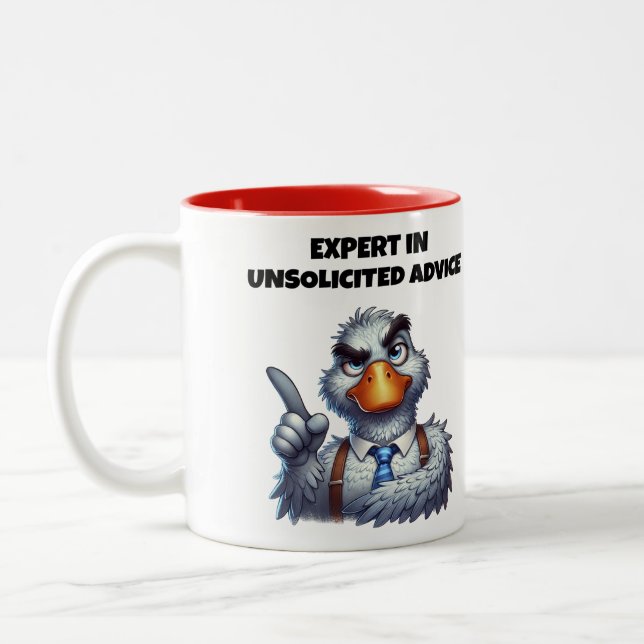 Expert in Unsolicited advice Two-Tone Coffee Mug (Left)