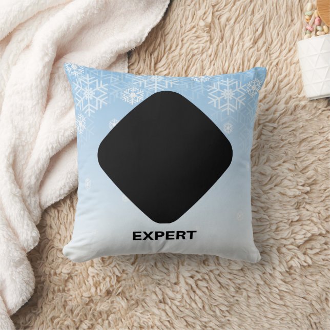 Expert Skier Black Diamond Cushion (Blanket)