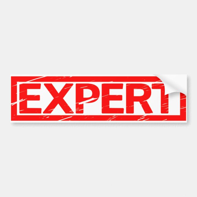 Expert Stamp Bumper Sticker (Front)