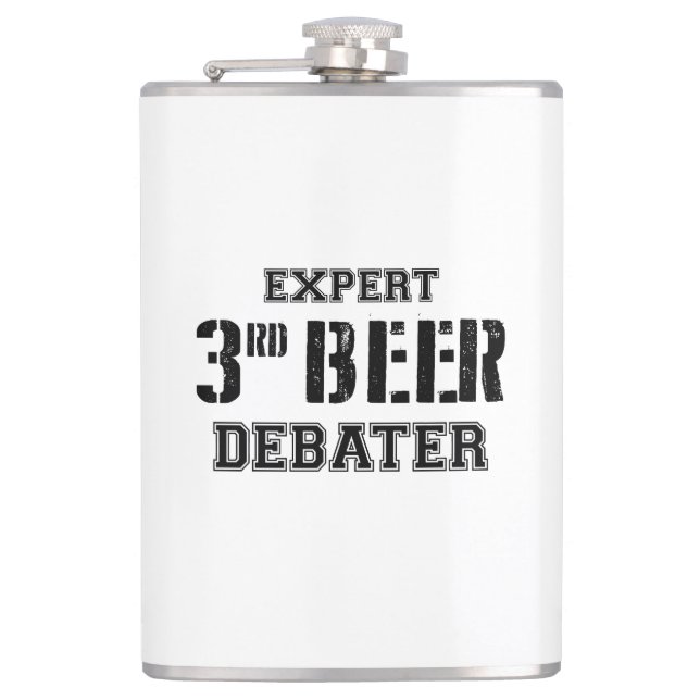 Expert Third Beer Debater Hip Flask (Front)