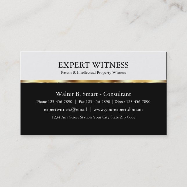 Expert Witness Business Cards (Front)