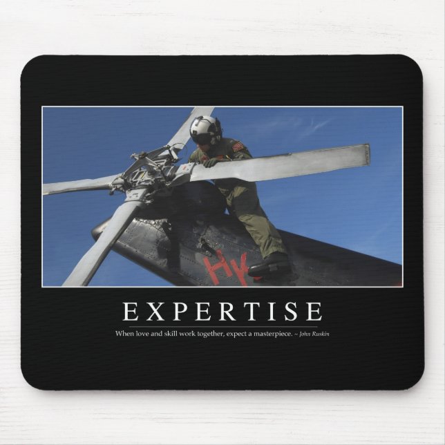 Expertise: Inspirational Quote Mouse Pad (Front)