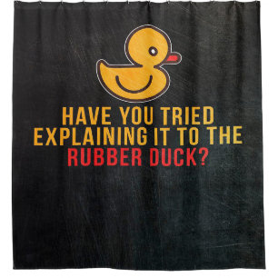 Explain it to Rubber Duck  -  Cute Duck Blanket Shower Curtain