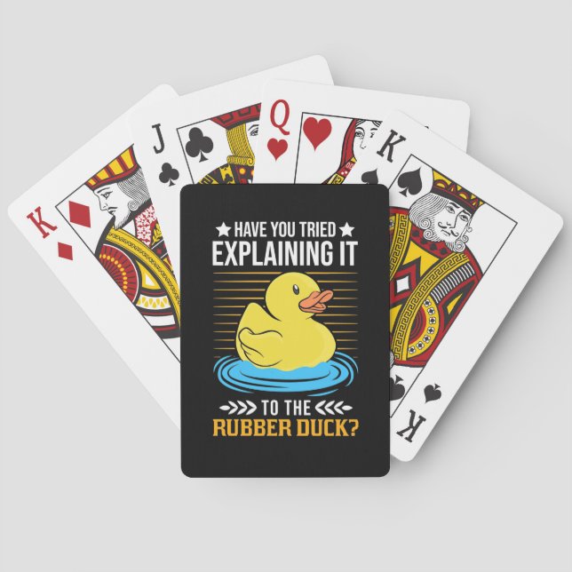 Explain It To The Rubber Duck Playing Cards (Back)