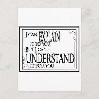 Explain vs Understand Postcard